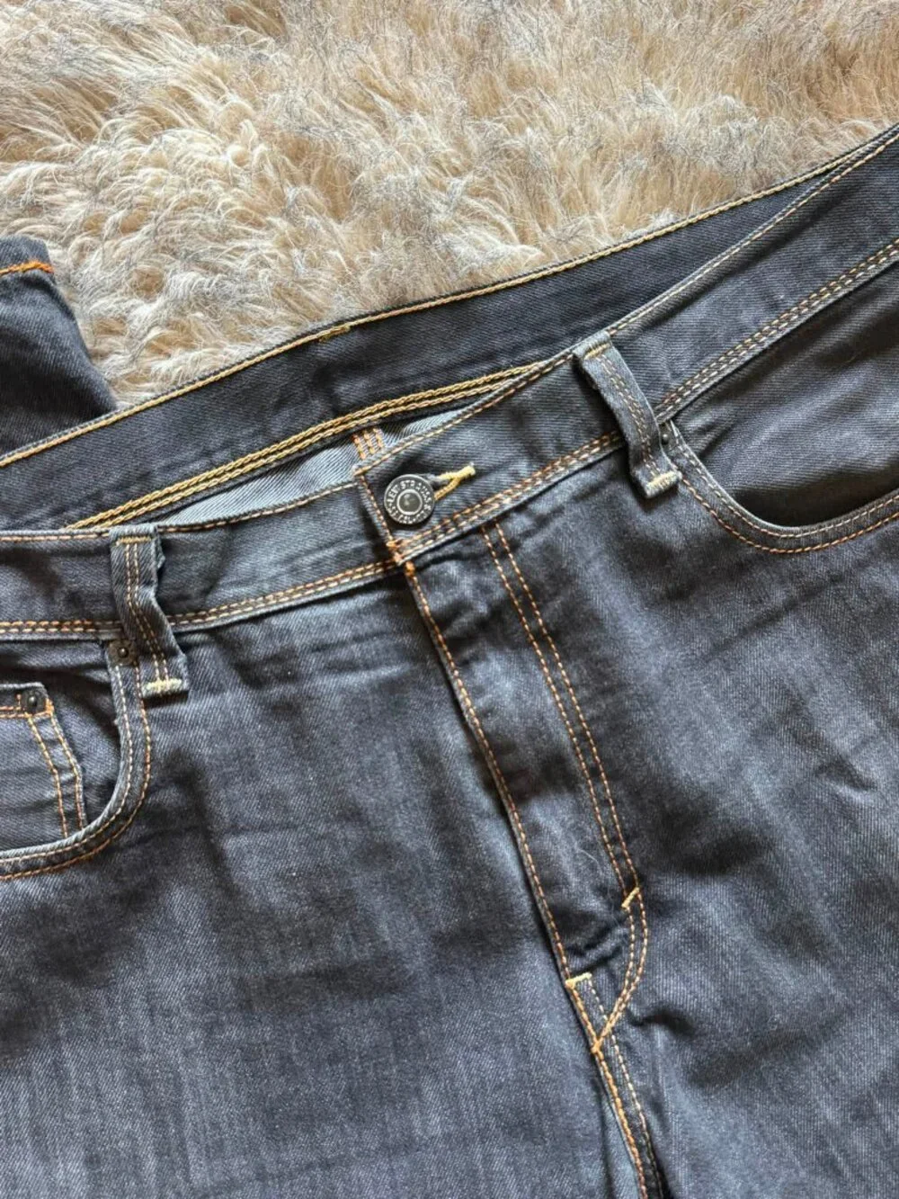 Levi's 569 Loose Straight Jeans Mens 36x32 Black Dark Wash Denim Flap Pocket
